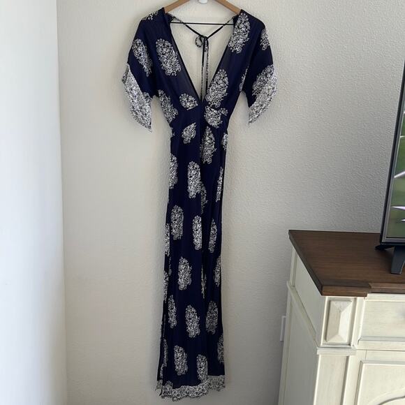 Faithfull The Brand Tuula Maxi Dress Devani Print Longline Dress USA 2 - Picture 5 of 14